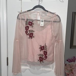 Hollister lace long sleeve belle shirt